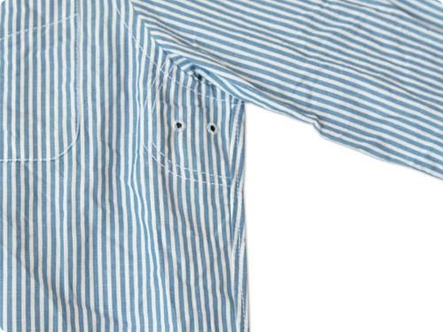 maillot stripe small collar shirt