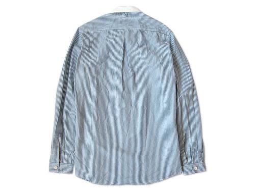 maillot stripe small collar shirt
