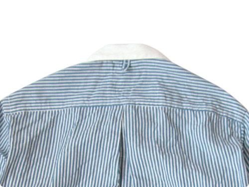 maillot stripe small collar shirt