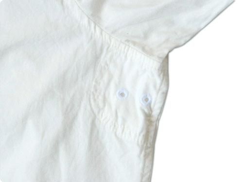 maillot band collar shirts WHITE