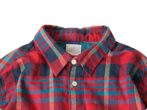 dip COTTON FLANNEL CHECK SHIRTS RED