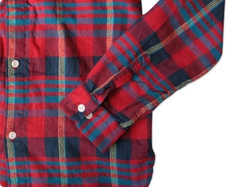 dip COTTON FLANNEL CHECK SHIRTS RED