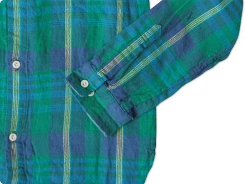 dip COTTON FLANNEL CHECK SHIRTS BLUE