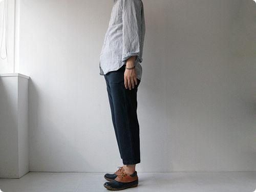 dip cut & sewn double layer pants NAVY