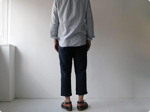dip cut & sewn double layer pants NAVY