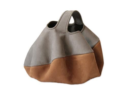 ߥ circle bag mini 3LIGHT GRAY x BROWN