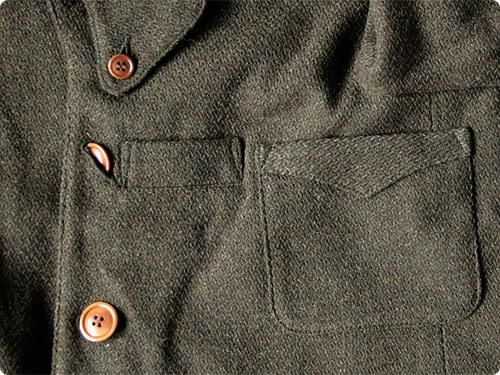 TATAMIZE SHAWL COLLAR JACKET OLIVE TA210001