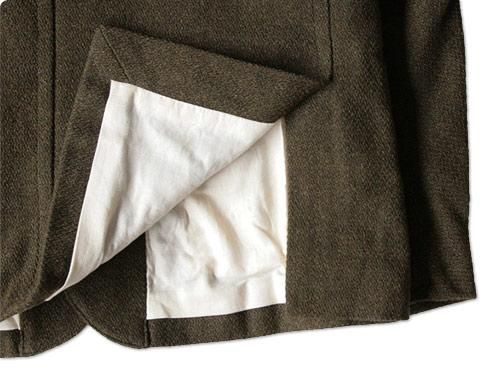 TATAMIZE SHAWL COLLAR JACKET OLIVE TA210001