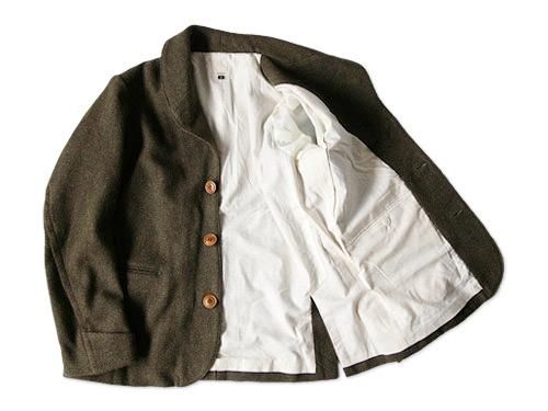 TATAMIZE SHAWL COLLAR JACKET OLIVE TA210001