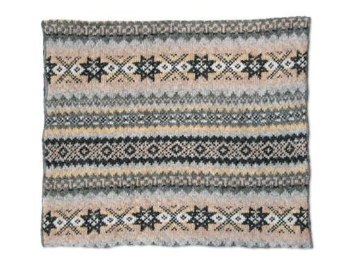 NOR' EASTERLY NECK TUBE FAIRISLE MEDIUM GRAY