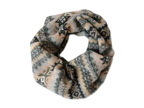NOR' EASTERLY NECK TUBE FAIRISLE MEDIUM GRAY