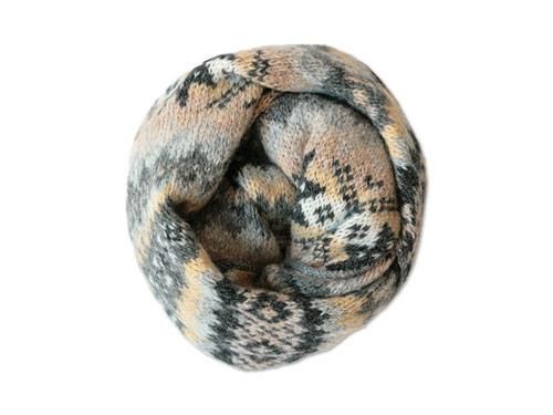 NOR' EASTERLY NECK TUBE FAIRISLE MEDIUM GRAY