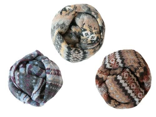 NOR' EASTERLY NECK TUBE FAIRISLE MEDIUM GRAY