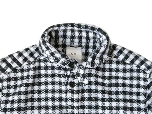 maillot Cotton flannel gingham round collar work shirts BLACK x OFF
