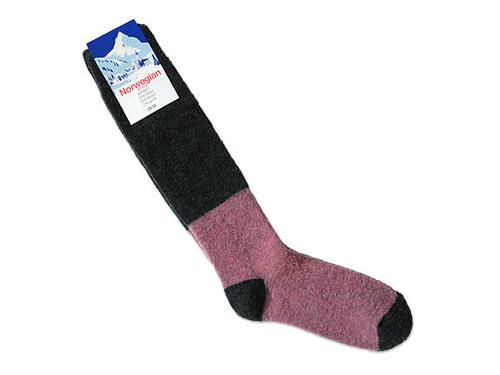 NORWEGIAN STYLE BULKY LONG 2-TONE SOCKS