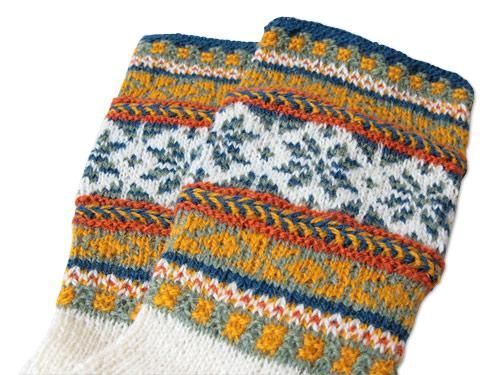 TINES WOOL SOCKS BLUE LINE