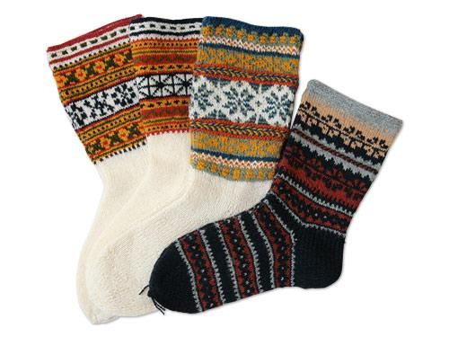 TINES WOOL SOCKS BLUE LINE