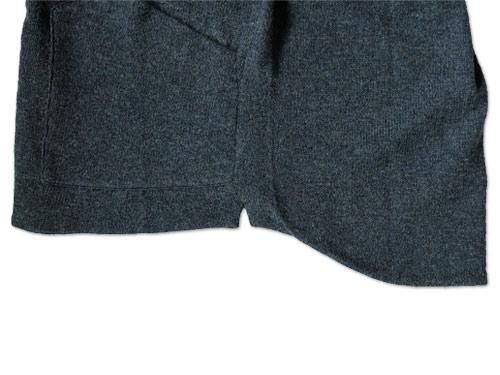 dip wool zip vest BLUE