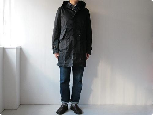 dip cotton nylon coat NAVY