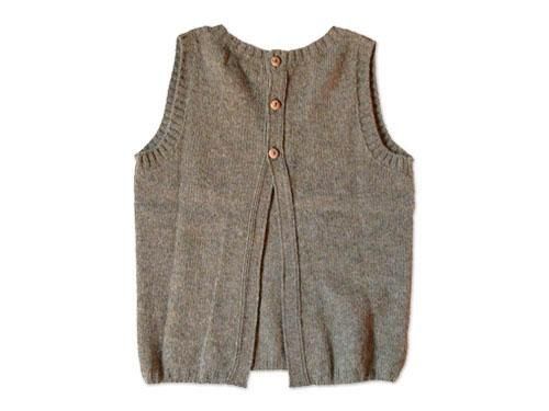 NOR' EASTERLY BACK OPEN VEST OYSTER