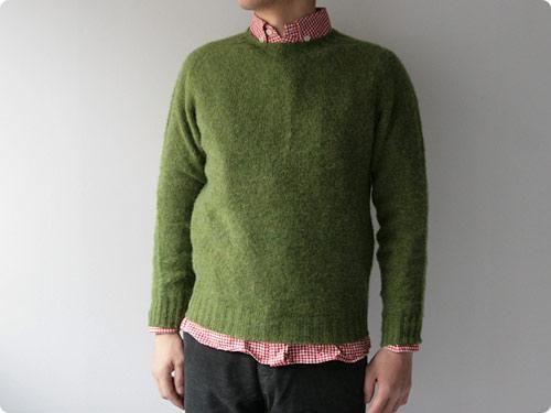 BRICK CREW NECK KNIT ѥåդ OLIVE GROVE