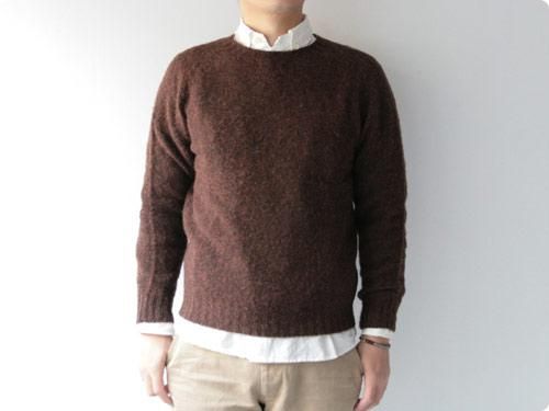 BRICK CREW NECK KNIT ѥåդ COFFEE