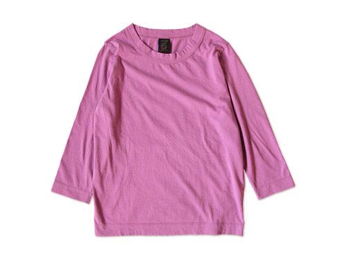 homspun(ホームスパン) 天竺七分袖Tシャツ ピンク