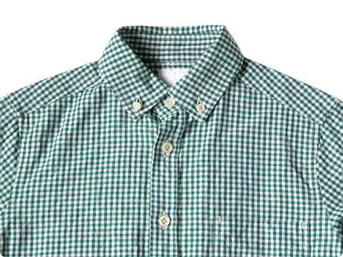 maillot sunset gingham B.D. shirts GREEN x BLUE