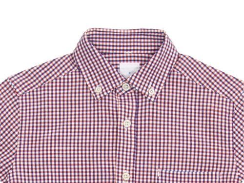 maillot sunset gingham B.D. shirts ORANGE x BLUE