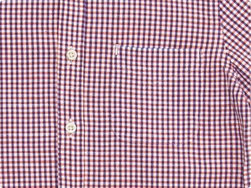 maillot sunset gingham B.D. shirts ORANGE x BLUE