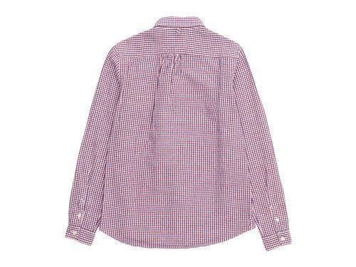 maillot sunset gingham B.D. shirts ORANGE x BLUE