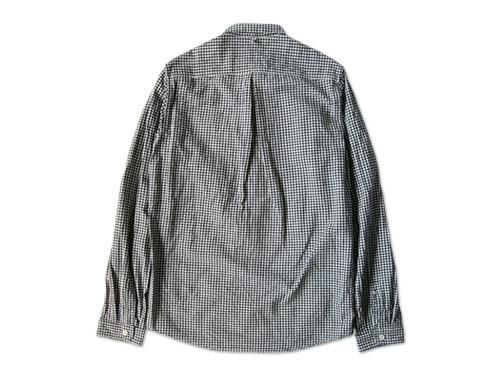 maillot sunset gingham small collar shirts BLACK x WHITE