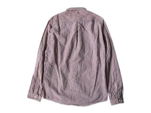 maillot sunset gingham small collar shirts ORANGE x BLUE