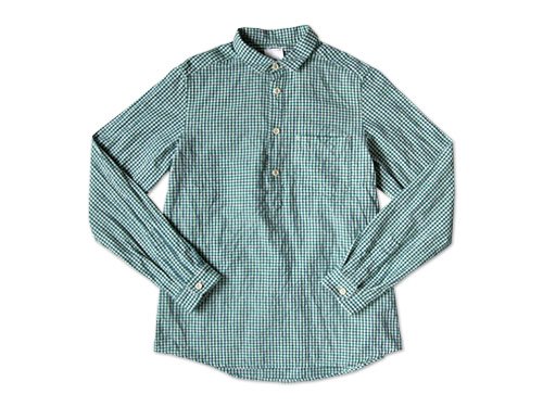 maillot sunset gingham P/O shirts GREEN x BLUE