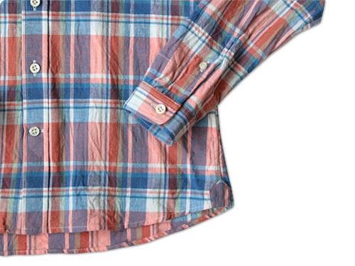 maillot madras B.D. shirts BLUE x ORANGE