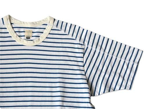 TATAMIZE CREW NECK T-SHIRT WHITE x BLUE