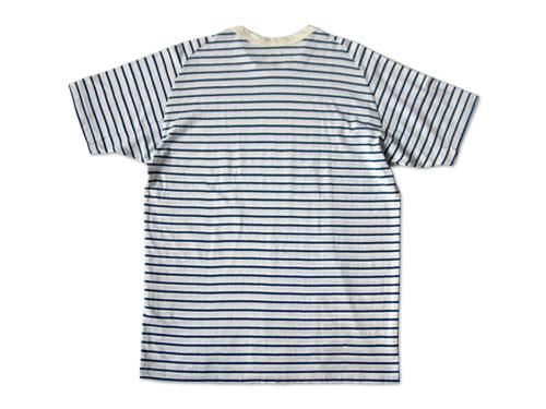 TATAMIZE CREW NECK T-SHIRT WHITE x BLUE