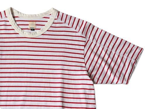TATAMIZE CREW NECK T-SHIRT WHITE x RED