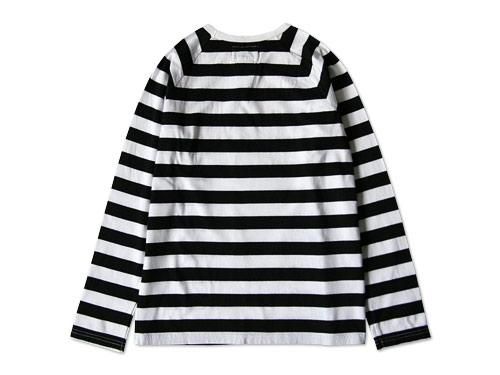 Charpentier de Vaisseau WIDE STRIPES LONG SLEEVES CUTSEW BLACK x WHITE