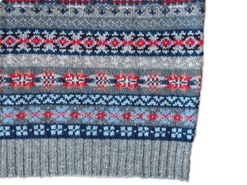 Jamieson's V NECK VEST LIGHT GRAY x RED