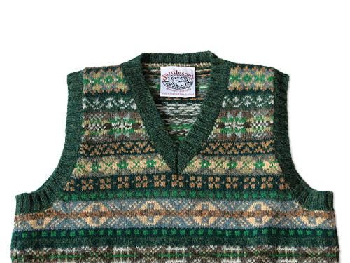 Jamieson's V NECK VEST GREEN