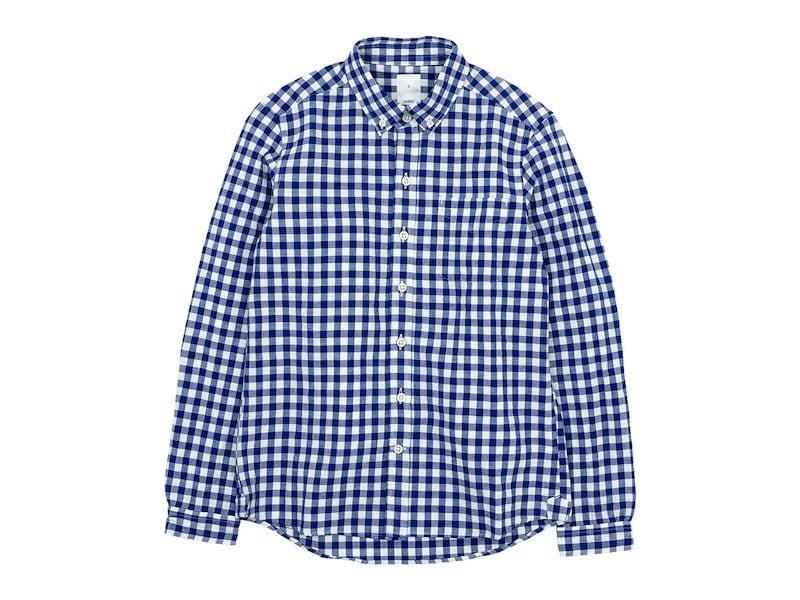 maillot sunset big gingham B.D. shirts BIG BLUE x WHITE