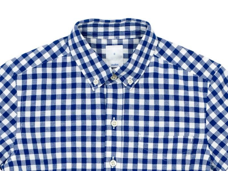 maillot sunset big gingham B.D. shirts BIG BLUE x WHITE