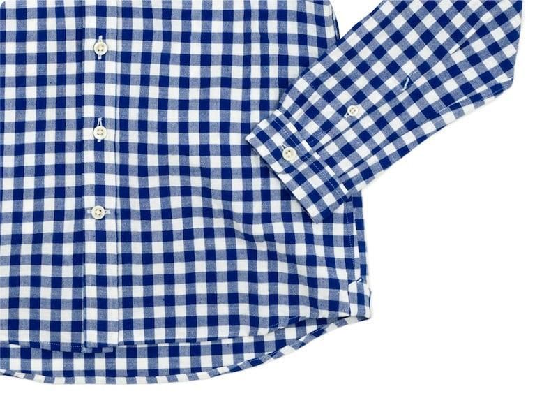 maillot sunset big gingham B.D. shirts BIG BLUE x WHITE