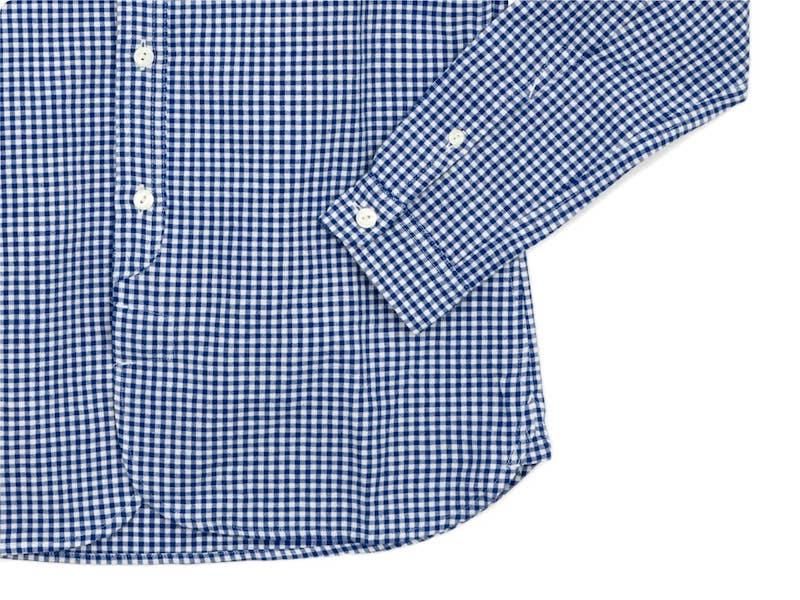 maillot sunset gingham round work shirts BLUE x WHITE