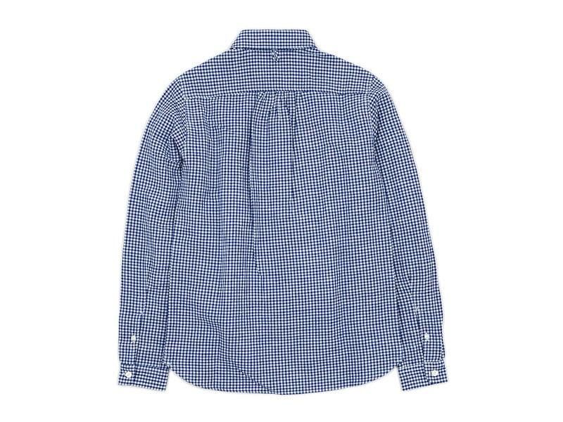 maillot sunset gingham round work shirts BLUE x WHITE
