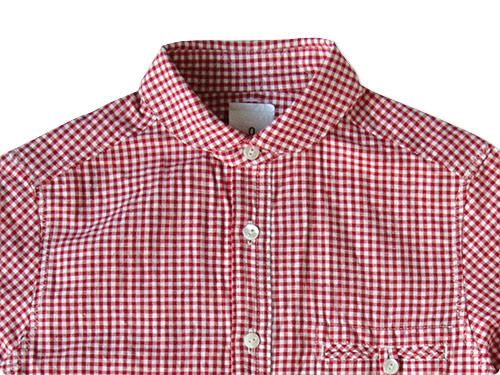 maillot sunset gingham round work shirts RED x WHITE