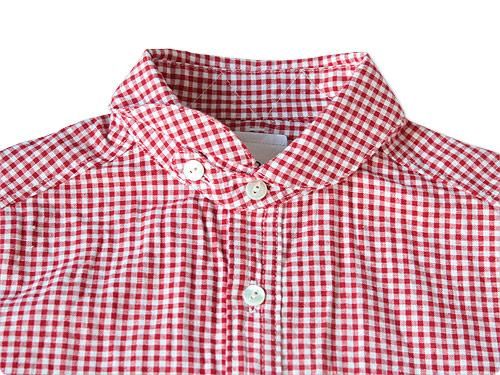 maillot sunset gingham round work shirts RED x WHITE