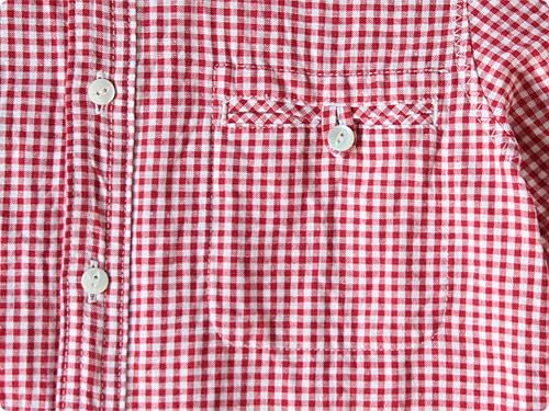 maillot sunset gingham round work shirts RED x WHITE