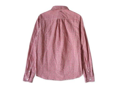 maillot sunset gingham round work shirts RED x WHITE